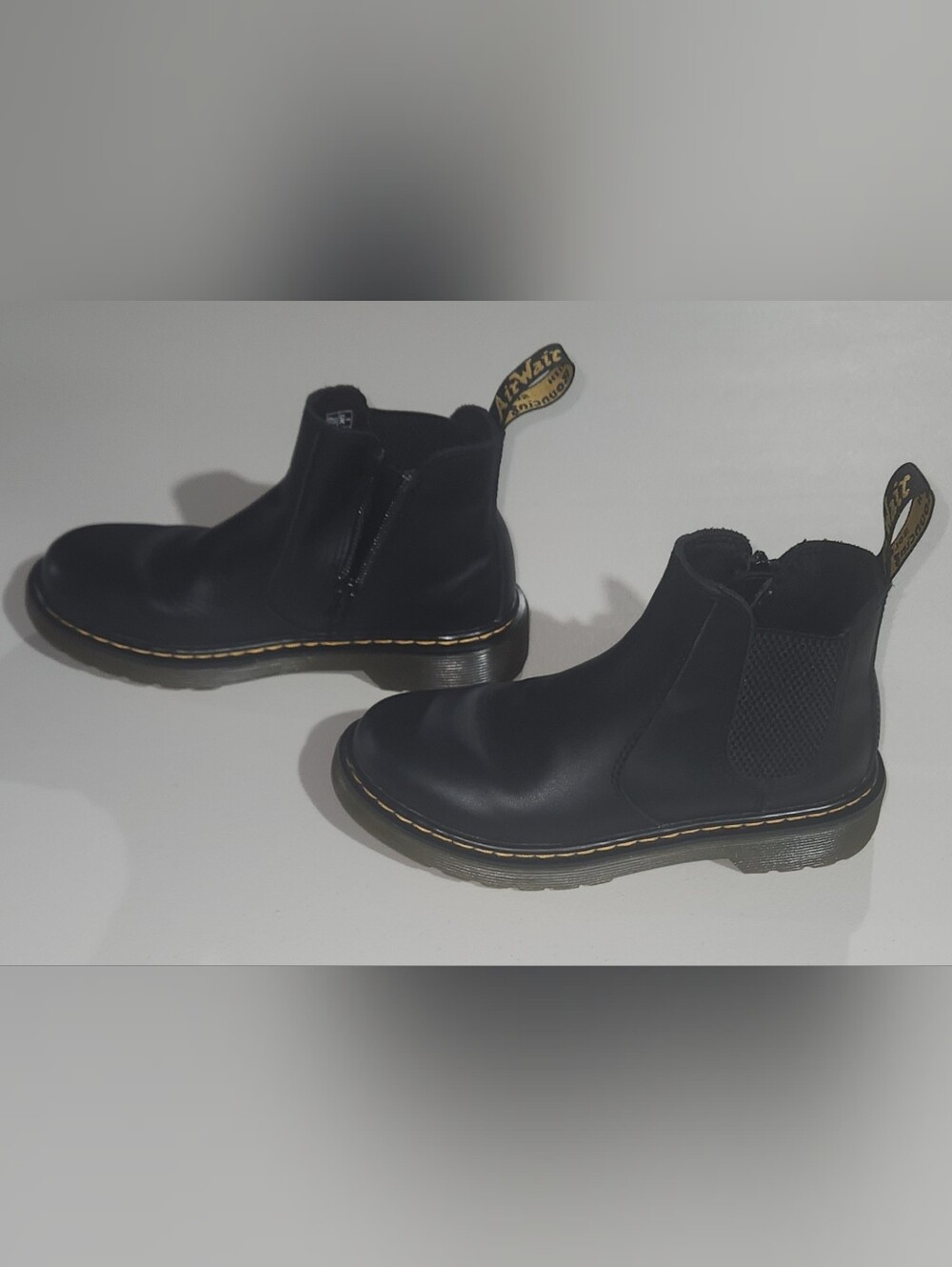 Dr. Martens Kids AirWair With Yellow Stitching Size 2 Toddler - Picture 3 of 9